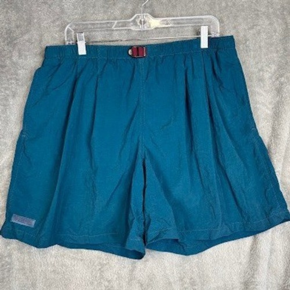 Columbia Men's Blue Nylon Athletic Shorts Elastic Waist‎ Buckle Size XL